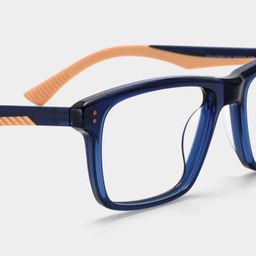 Bastian Blue Rectangle Glasses5