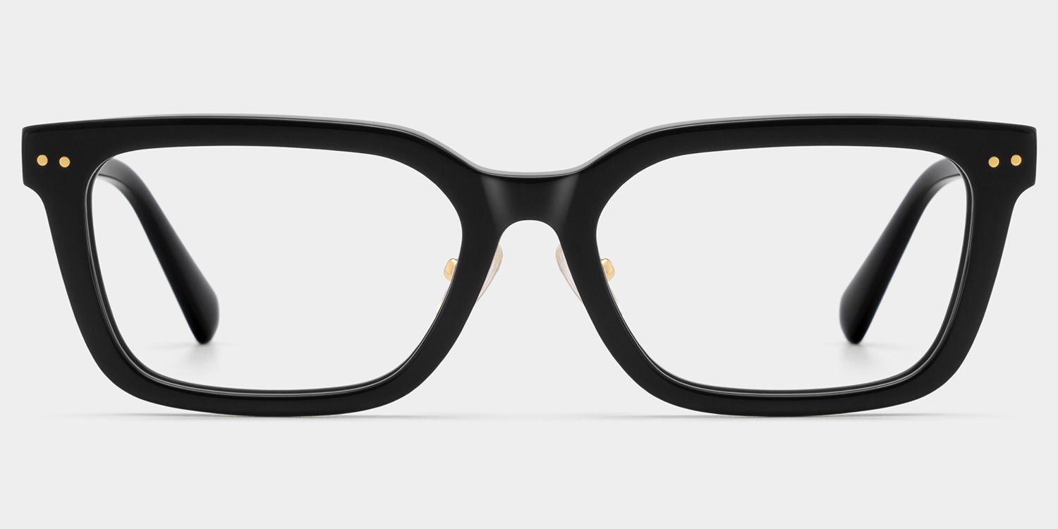 Remy Black Rectangle Glasses | Screen‑Ready Athleisure1