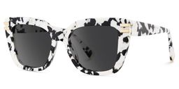 Cardozo Cow Print Square Sunglasses2
