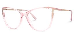 Yomary Pink Cat eye Glasses1
