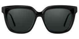 Lark Black Square Sunglasses0
