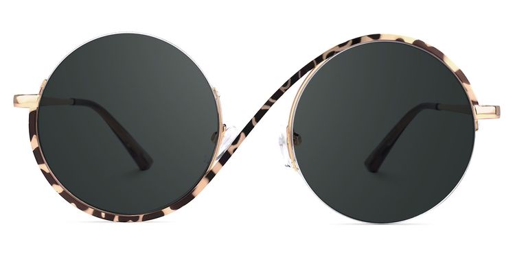 Flozif Tortoise Round Sunglasses