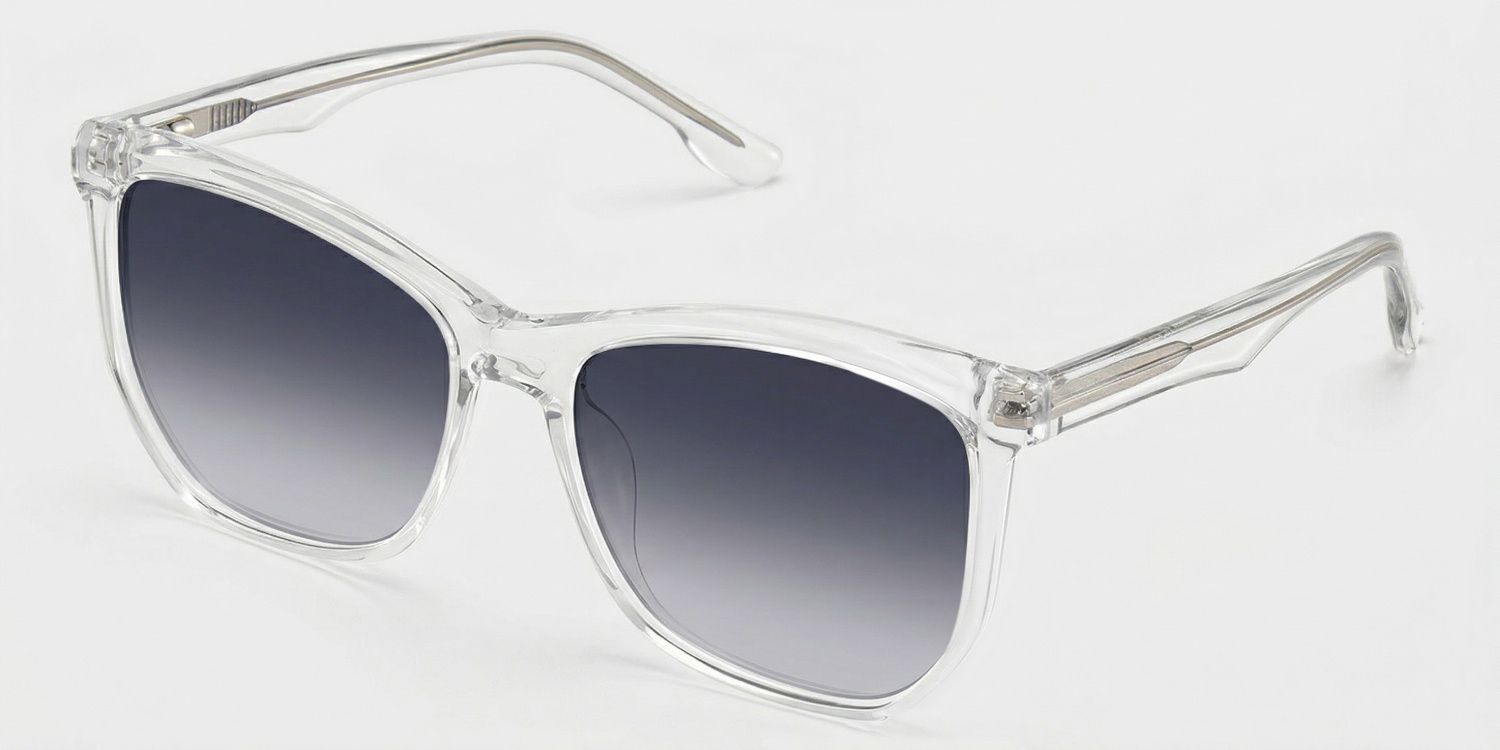 Libby Geometric Clear Frame Sunglasses Online Sale | ZEELOOL2