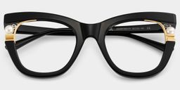 Pearl Black Cat eye Glasses3