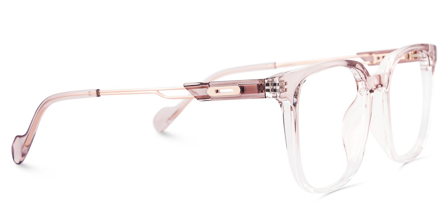 Chloe Pink Square Prescription Glasses for Women | ZEELOOL4