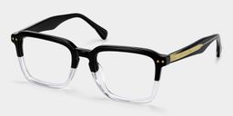 Vickerie Black Clear Rectangle Glasses3