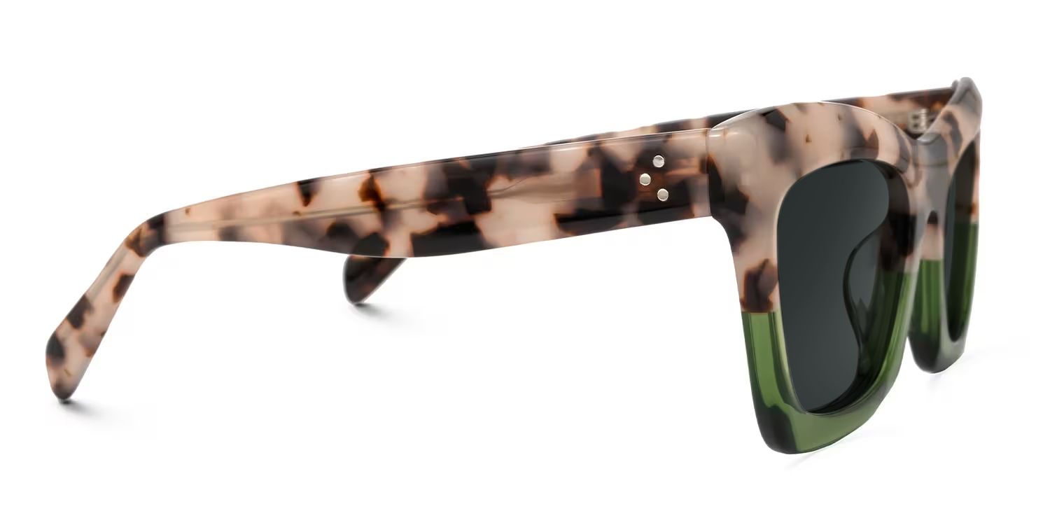Benitez Square Style Two-Tone Frame Sunglasses | ZEELOOL2