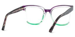 Cadogan Purple-Green Square Glasses5
