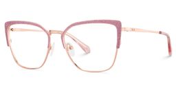 Javier Pink Rectangle Glasses3