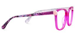 Nolan Neon Pink Square Glasses5