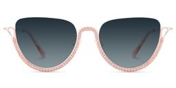 Sparkle Pink Cat eye Sunglasses0