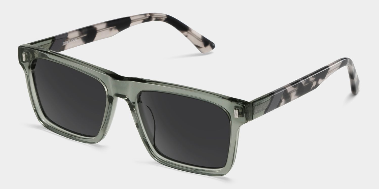 Henry Rectangle Gray Green Frame Sunglasses Online Sale | ZEELOOL2