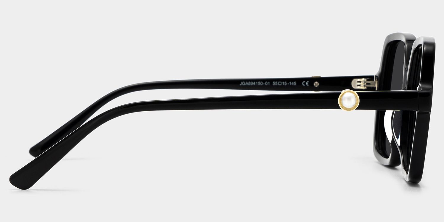 Elena Black Square Polarized Sunglasses for Driving | ZEELOOL3