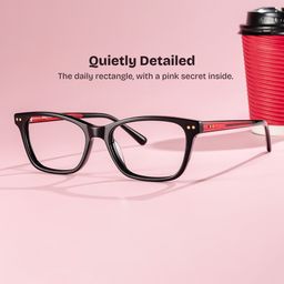 Juliana Black Rectangle Glasses0