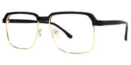 Cherron Black-Gold Browline Glasses1