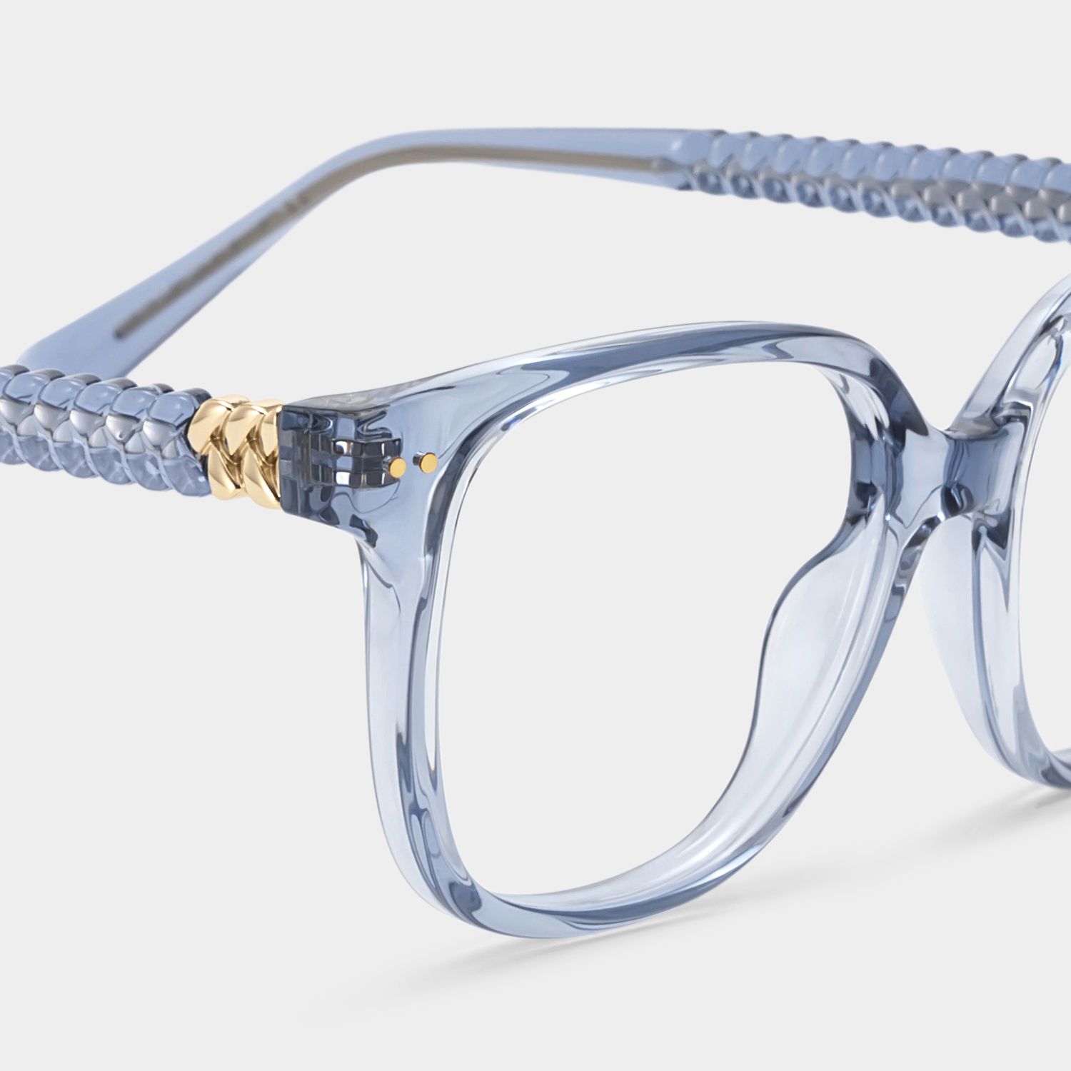 Clara Slim Cat eye Clear Blue Frame Glasses Online | ZEELOOL5