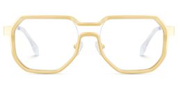 Hype Gold Geometric Glasses2