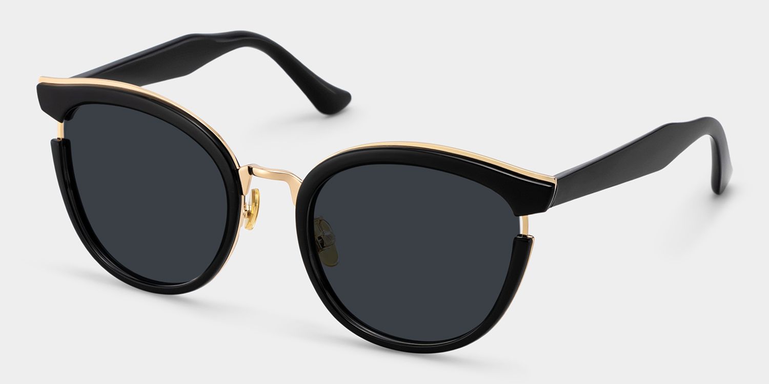 Laraine Cat Eye Black Sunglasses for Women & Men | ZEELOOL2