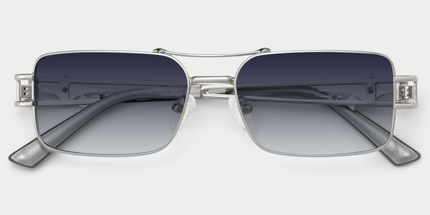 Eric Aviator Style Silver Frame Sunglasses | ZEELOOL1