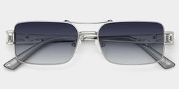 Eric Silver Aviator Sunglasses1