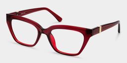 Quincy Red Cat eye Glasses3