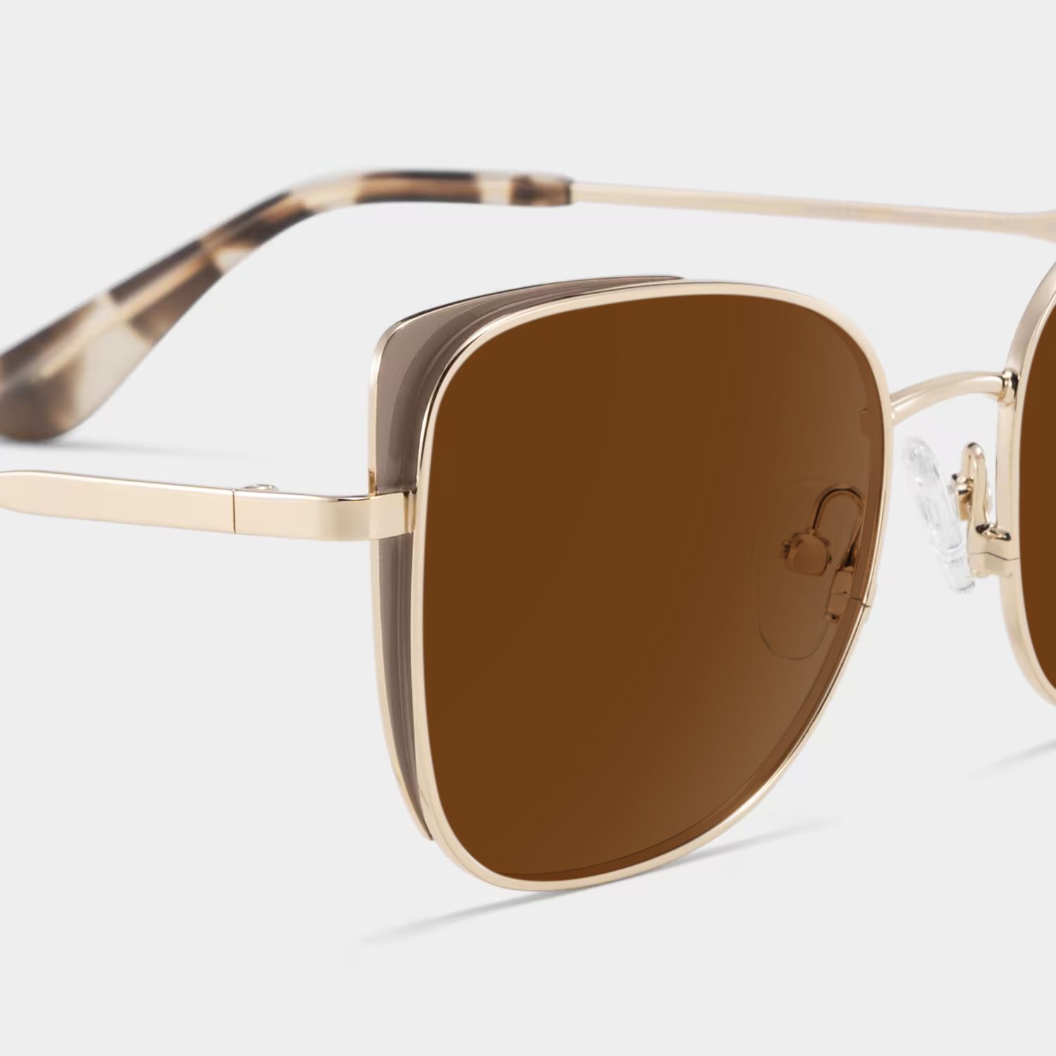 Tessa Khaki Gold Cat Eye Sunglasses to Frame Your Face | ZEELOOL4