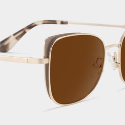 Tessa Khaki Gold Cat eye Sunglasses4