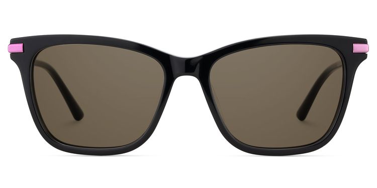 Eliot Black Rectangle Sunglasses