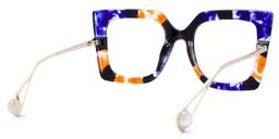 Qatar Blue-Black Square Glasses3