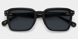 Vickerie Black Rectangle Sunglasses1