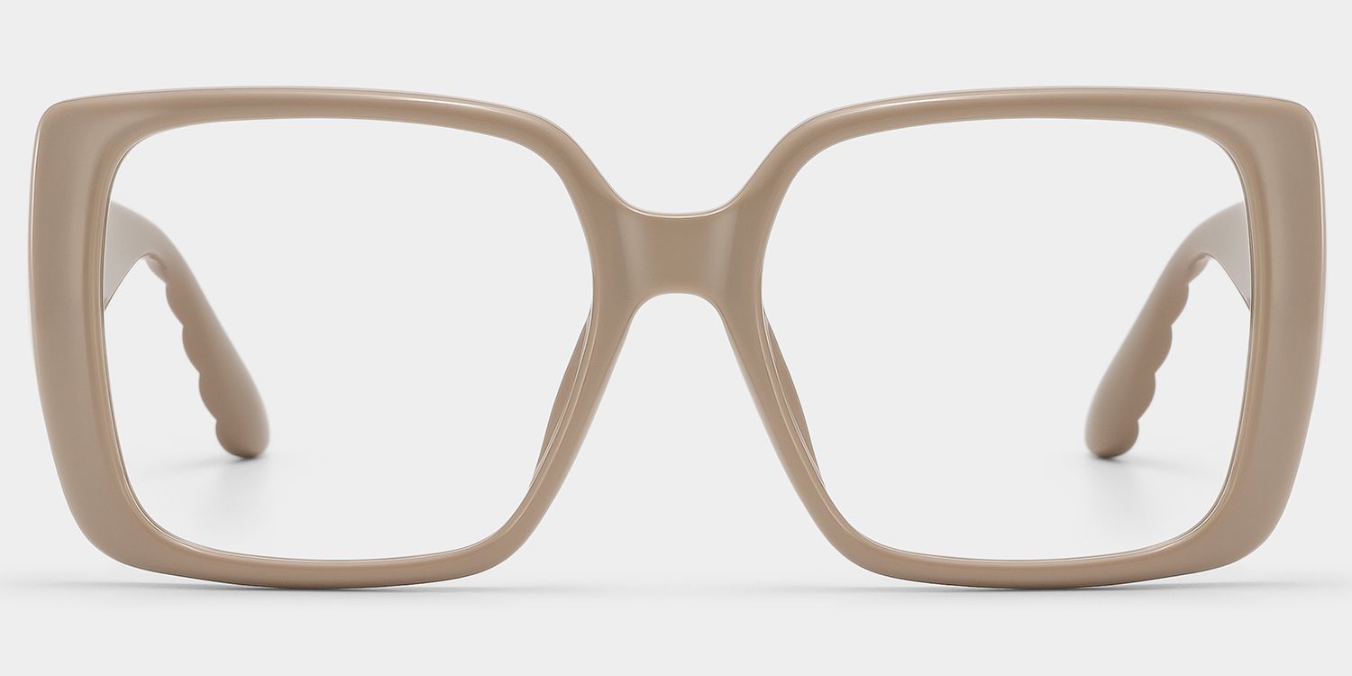 Affordable Maya Nude Brown Square Frames Glasses | ZEELOOL1
