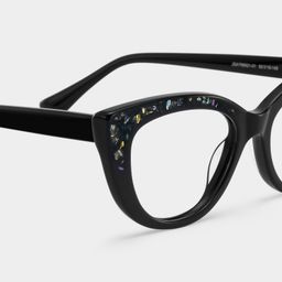 Elora Black Cat eye Glasses5