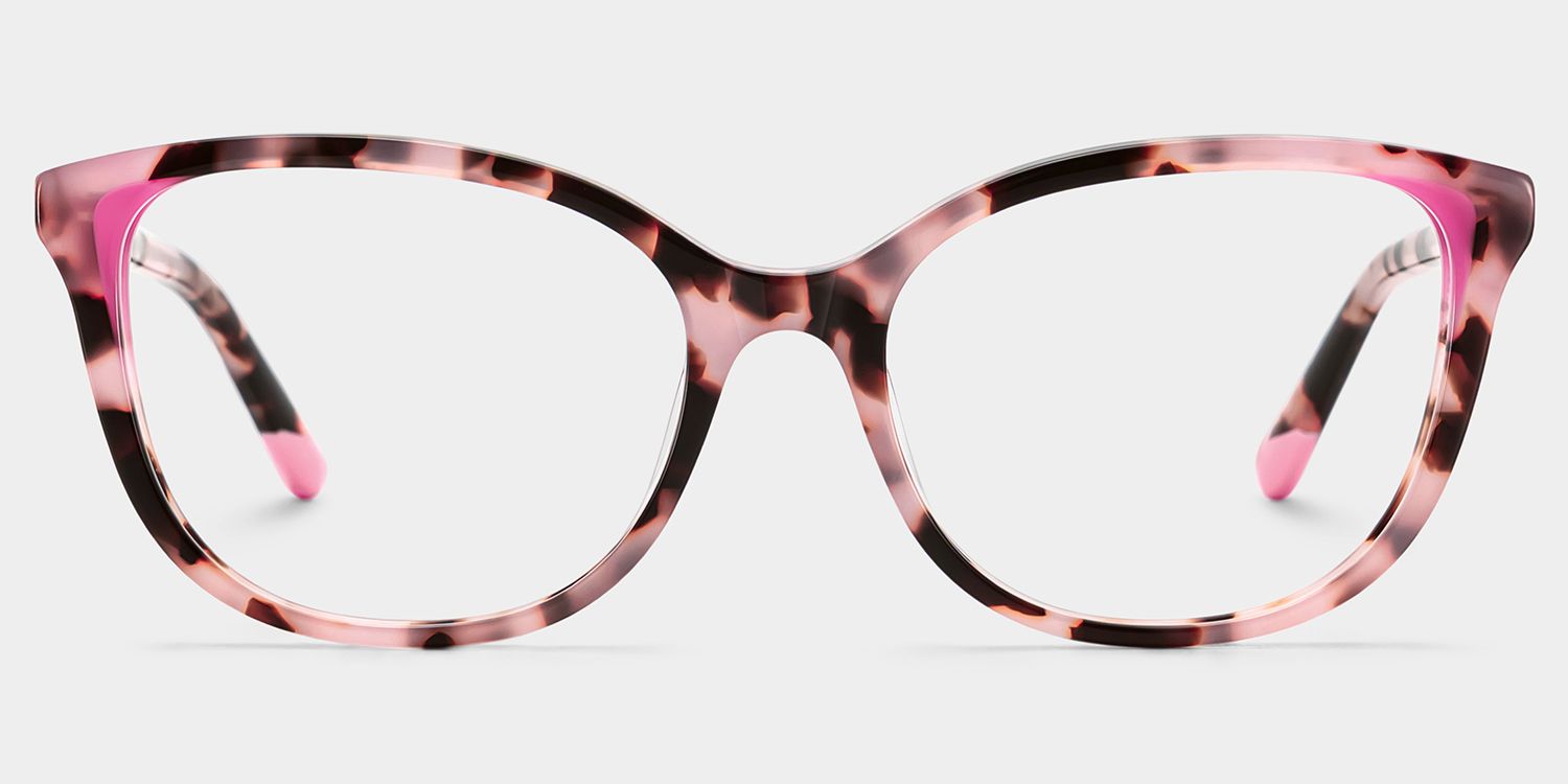 Brady Butterfly Pink Tortoise Frame Glasses for Women | ZEELOOL0