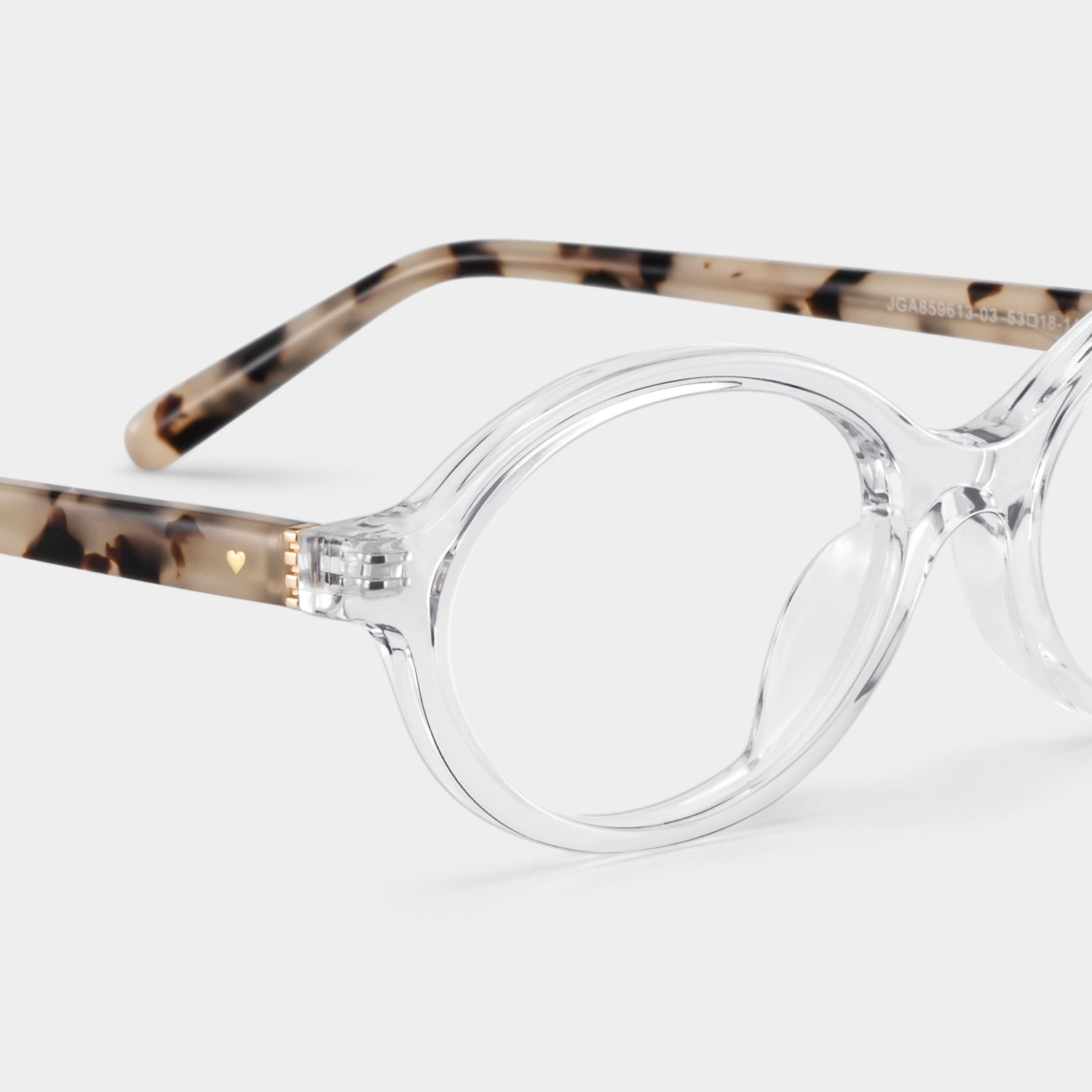 Oval Clear Eyeglasses- Everly Acetate Frame Glasses5
