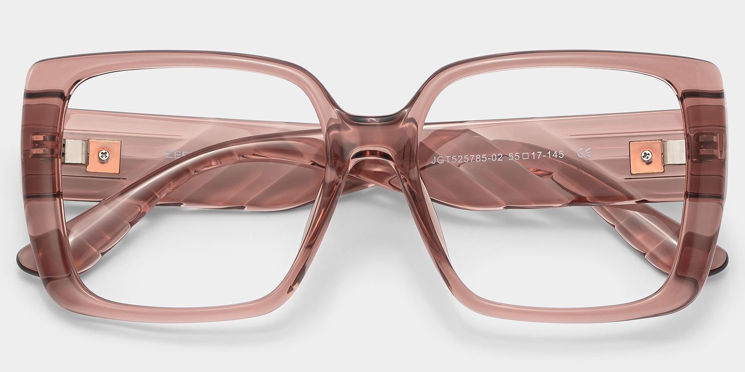 Maya Thick Brown Square Clear Frame Glasses Online | ZEELOOL2