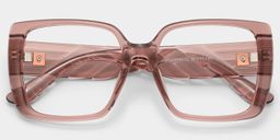 Maya Clear Brown Square Glasses2