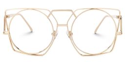 Ybarra Gold Geometric Glasses0