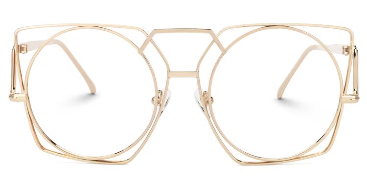 Ybarra Gold Geometric Glasses