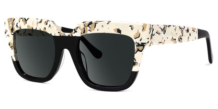 Carolann Black Square Sunglasses