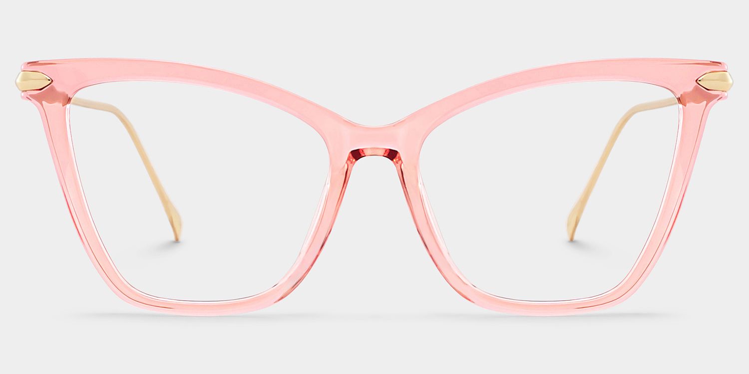 Hilary Butterfly Light Pink Transparent Eyeglass Frame | ZEELOOL1