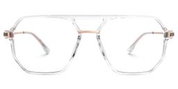 Lizbeth Clear Aviator Glasses0