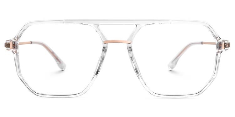 Lizbeth Clear Aviator Glasses