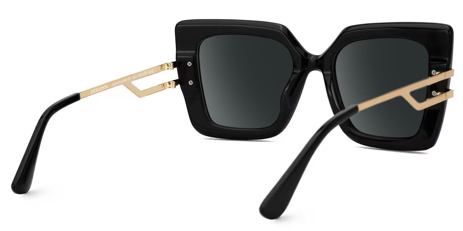 Poutine Square Black Prescription Sunglasses | ZEELOOL3