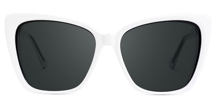 Shanell White-Black Butterfly Sunglasses