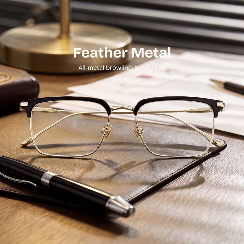 Addison Black Browline Glasses