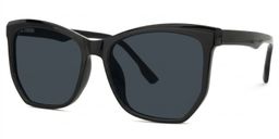 Libby Black Geometric Sunglasses1
