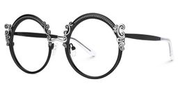 Nelida Black Round Glasses1