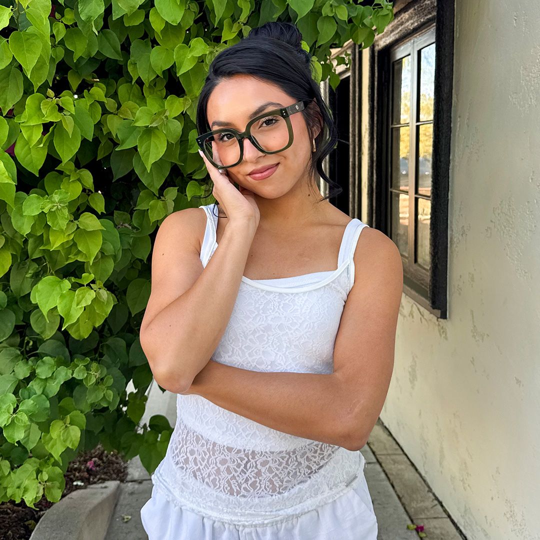 Women's Green Glasses With Square Shape0