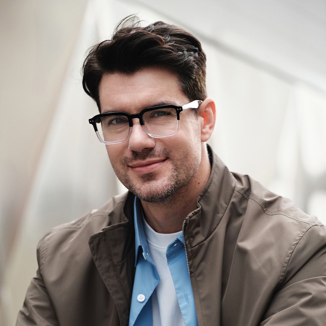 Vickerie Thin Black Clear Glasses in Square Design | Zeelool6