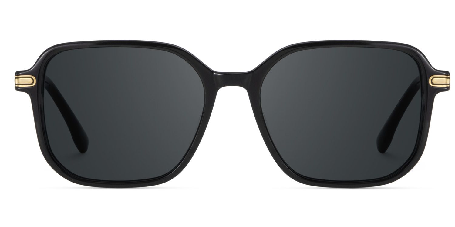 Jetson Rectangle Black Prescription Sunglasses | ZEELOOL0